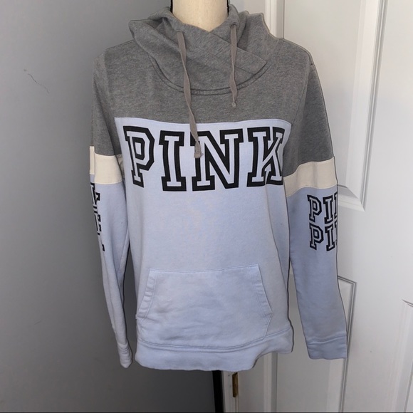 PINK Victoria's Secret Tops - PINK Victoria’s Secret Cowl Neck Hoodie